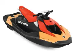 2025 Sea-doo Watercraft Spark For 3 Sunrise Orange / Dragon Red 90