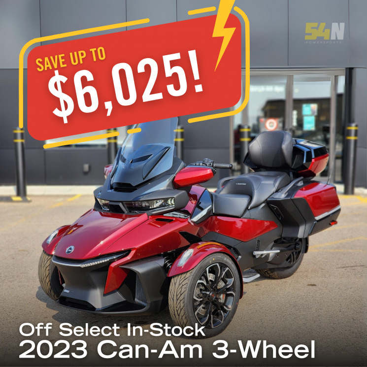 Save up to $6,025 on select 2023 Can-Am Spyders and Rykers